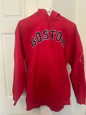 Boston Red Pullover Hoodie - Red Hooded Sweatshirt